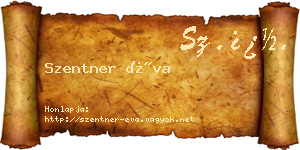 Szentner Éva névjegykártya